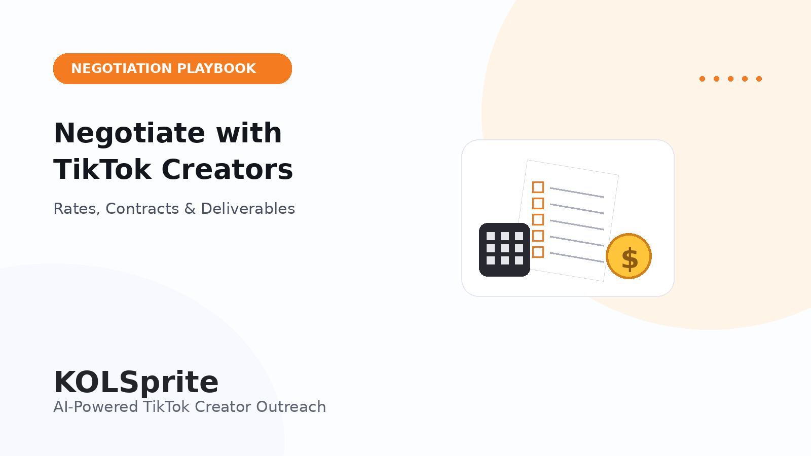 How to negotiate with TikTok creators about rates, contracts, and deliverables.