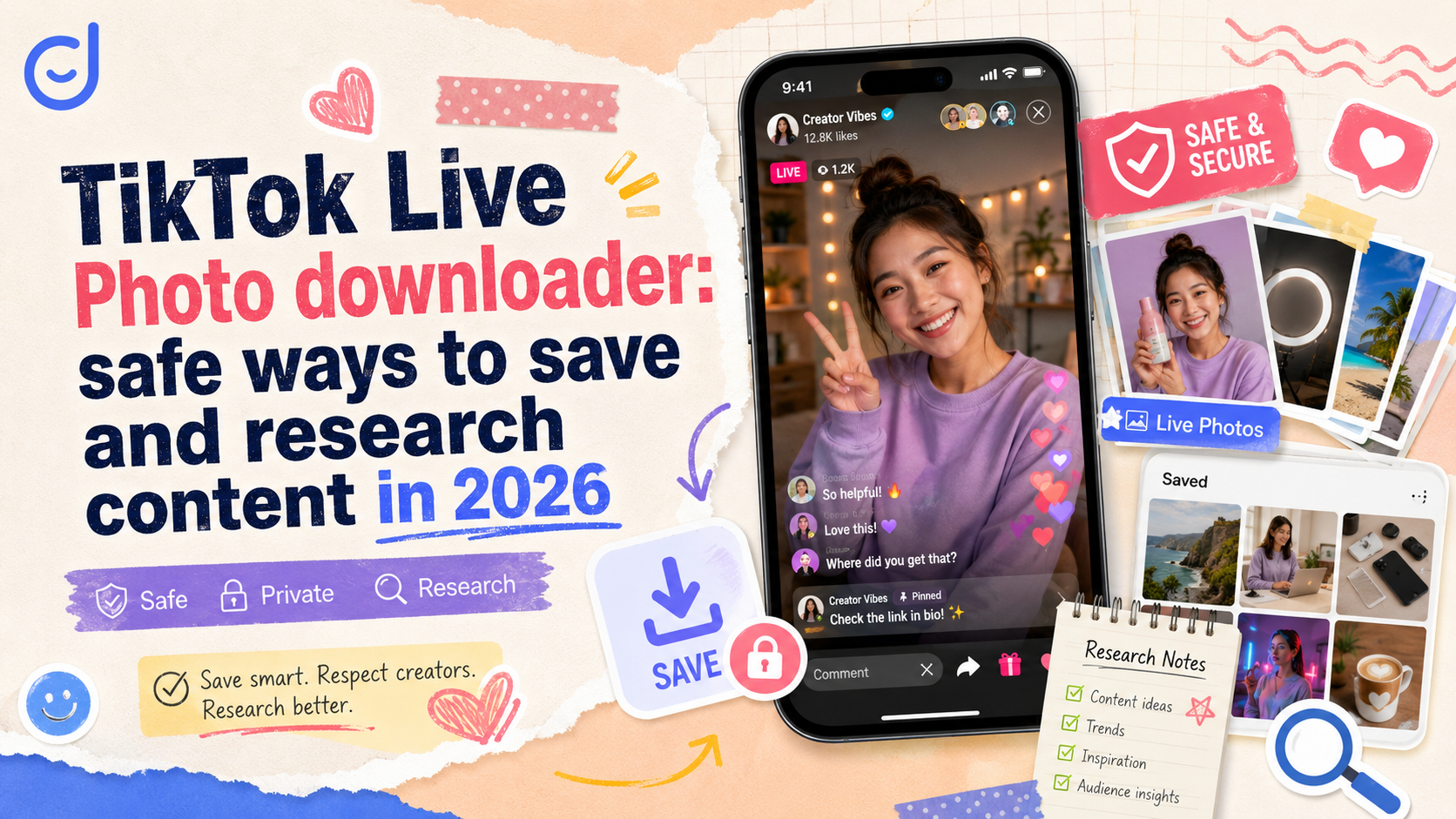 TikTok Live Photo downloader workflow for safe content research and creator briefs.